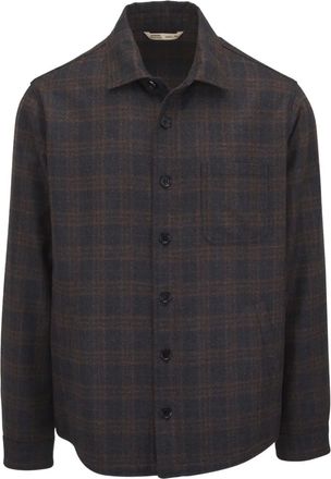 Maurizio Baldassari Geruit shirtjack - Grijs