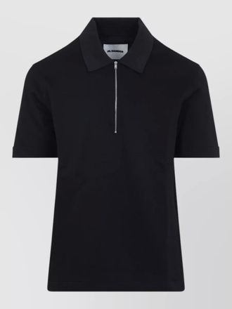 Jil Sander short sleeve polo shirt knitted collar