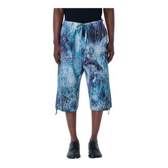 Yohji Yamamoto Drawstring Cropped Shorts - male - Yohji Yamamoto - Bermudas - Multicolor - M - Shorts