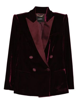 Retrofête double-breasted shawl-lapel jacket - Rood