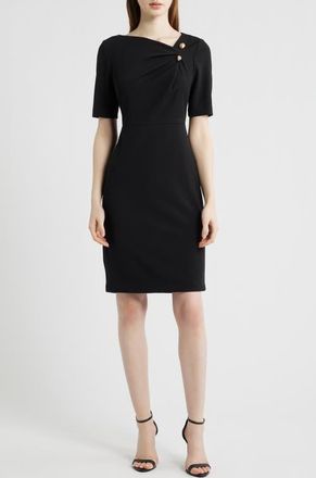 Anne Klein Bar Pin Sheath Dress in Anne Black at Nordstrom, Size 16