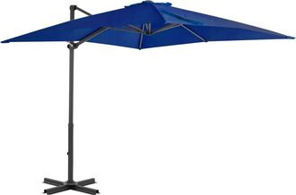 vidaXL Vidaxl - Sombrilla Jard&iacute;n Voladiza Palo Aluminio Azul Azure 250x250 Cm