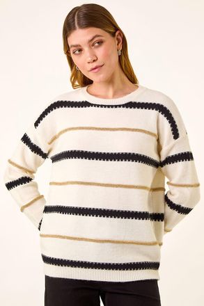 Roman Multi Stripe Knit Jumper