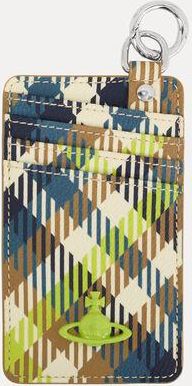 Vivienne Westwood Vertical Card Holder Buccia Darancia Fluro-tartan One Size Unisex