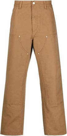 Carhartt Work in Progress Double Knee Pant - Heren - Straight fit broeken - Bruin - W31 L32 - Katoen - Broeken