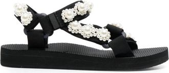 Arizona Love Womens Trekky Pearls Sandal In Black