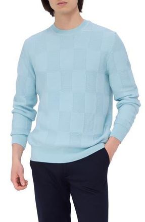 Bugatchi Jacquard Check Merino Wool Sweater in Ice at Nordstrom Rack, Size Xx-Large