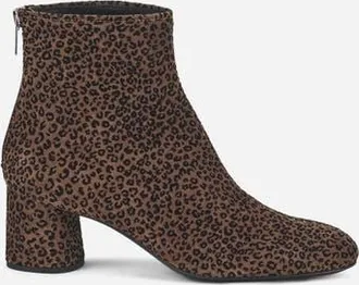AGL Olga Water Resistant Velour Ankle Boot with Heel in Leo Print at Nordstrom, Size 41.5