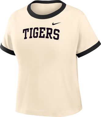 Nike Womens College (Missouri Ringer T-Shirt in Brown | IV9358-120