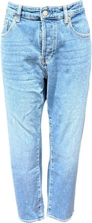 AG - Adriano Goldschmied Hoge Taille Jeans met knoopsluiting - Dames - Slim Fit Jeans - Blauw - W26 - Katoen - Jeans
