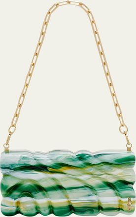 Cult Gaia Aura Marbled Acrylic Clutch