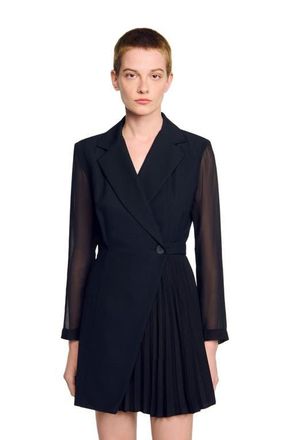 Sandro Wraparound dress in Black at Nordstrom, Size 40 Eu