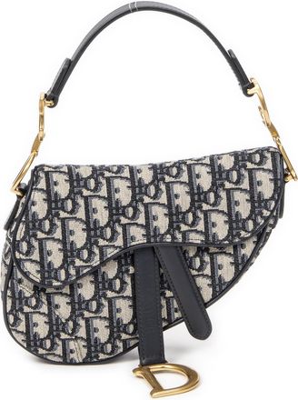 Dior Pre-owned Womens Mini Saddle Bag Shoulder Bag - Blue/Navy - One Size