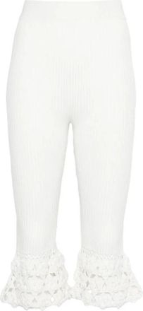 Ganni Cropped Broeken - Dames - Vrijetijds broeken - Wit - XS - Broeken