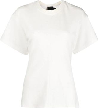Proenza Schouler Witte Eco Katoen Korte Mouw T-Shirt - Dames - T-shirts - Wit - XS - Katoen - Tops