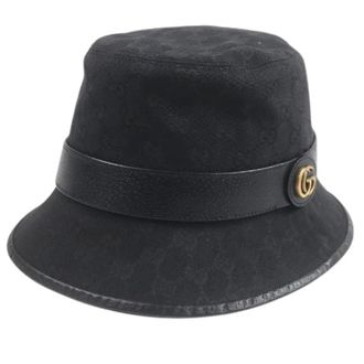 Gucci Pre-owned Polyester hats - Heren - Vintage Accessoires - Zwart - ONE Size - Polyester - Vintage
