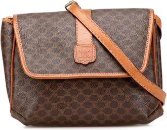 Celine 2009 Macadam Coated canvas crossbodytas - Bruin