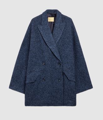 Momoni Manteau Siva Blu Marino