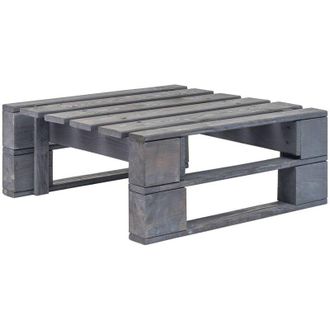 vidaXL Otomana De Pal&eacute;s Para Jard&iacute;n Madera Gris Vidaxl