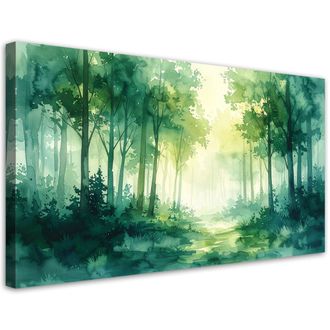 Feeby Impresi&oacute;n De Imagen, Bosque Verde Brumoso Paisaje Forestal, 120x60