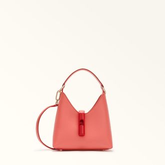 Furla Iride Mini Bag Aperitivo Orange Textured Leather Woman