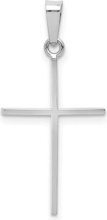 Diamond2Deal 14k White Gold Cross Charm Pendant