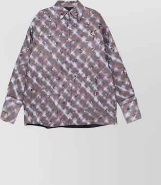 Dries Van Noten embroidered long sleeve collared shirt