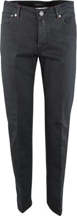Kiton Jeans Classic Solid 100% Handmade - Heren - Slim Fit Jeans - Zwart - W33 - Katoen - Jeans