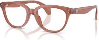 Moncler 50mm Rectangle optical glasses in Pink at Nordstrom