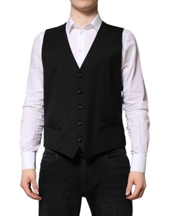 Dolce & Gabbana Virgin Wool Vest - Black