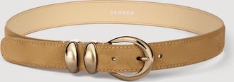 Sandro Leather belt with metal buckle