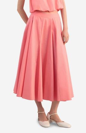 Mango Flared Midi Skirt in Coral Red at Nordstrom, Size X-Small