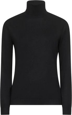 Paolo Fiorillo Pullover met hoge hals - Dames - Coltruien - Zwart - S - Wol - Truien & Vesten