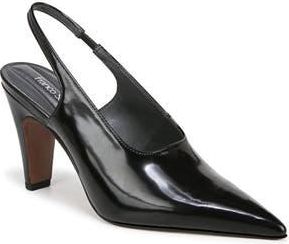 Franco Sarto Sorrento Slingback Pointed Toe Pump in Black at Nordstrom Rack, Size 8.5