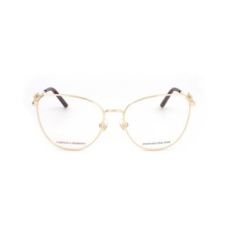 Carolina Herrera Ladies Gold Tone Rectangular Eyeglass Frames HER 0220