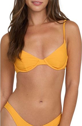 Billabong Tanlines Demi Underwire Rib Bikini Top in Sun Kissed at Nordstrom, Size X-Small