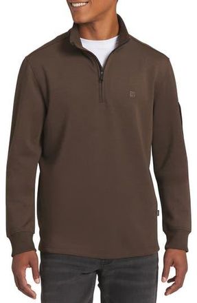 DKNY Noah Quarter Zip Sweater in Dark Brown at Nordstrom Rack, Size X-Large