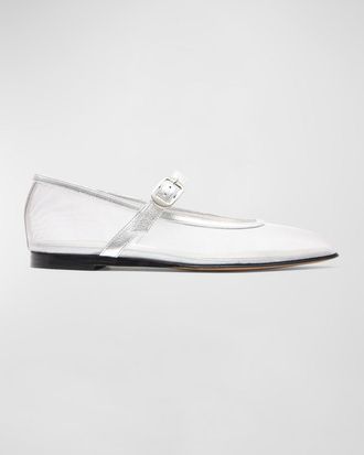 Le Monde Beryl Mesh Mary Jane Ballerina Flats