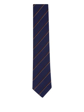 Canali striped tie - Blue