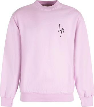 Local Authority LA Slash Fleece met ronde hals - Heren - Sweatshirts - Roze - M - Katoen - Hoodies & sweatvesten