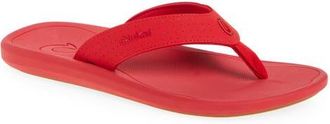 Olukai Ki Flip Flop in Bright Red /Red Lava at Nordstrom, Size 10