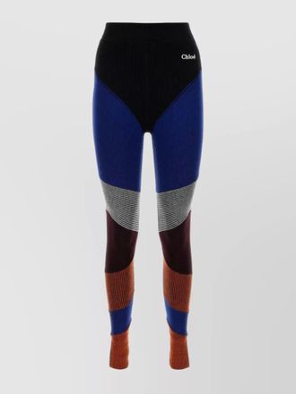 Chlo&eacute; stretch wool blend leggings with high waist