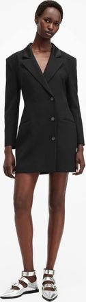AllSaints Polyester/Viscose Erykah Slim Fit Mini Blazer Dress, Size: UK 16/US 12