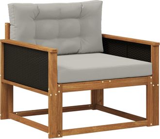 vidaXL Sof&aacute; Intermedio De Exterior Madera De Acacia S&oacute;lida Vidaxl