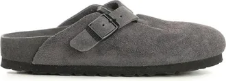 Birkenstock Boston leren pantoffels - Heren - Slip ons - Grijs - 36 EU - Leer - Schoenen