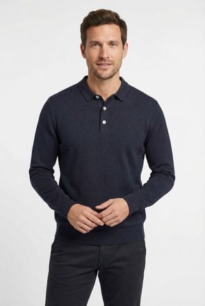 Fynch-Hatton Strickpullover FYNCH-HATTON, Herren, Gr. 4XL, navy, Strick, Obermaterial: 100% Baumwolle, unifarben, normal h&uuml;ftbedeckend, Rundhals, Flachstrickb&uuml;ndch