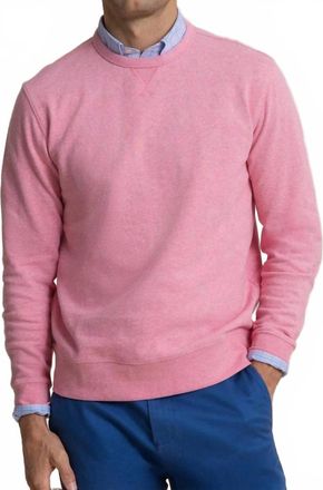 Southern Tide Upper Deck Crew Sweater In Heather Sea Pink