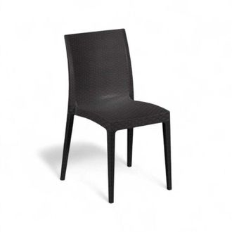 Progarden Sedia impilabile in resina effetto rattan linea elegance Madam - Antracite
