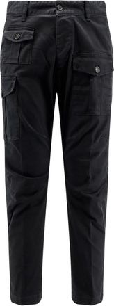 Dsquared2 Zwarte Cargo Broek - Heren - Slim Fit Broeken - Zwart - XS - Katoen - Broeken