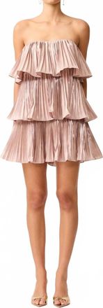 Elliatt Lison Tiered Strapless Mini Dress In Pink
